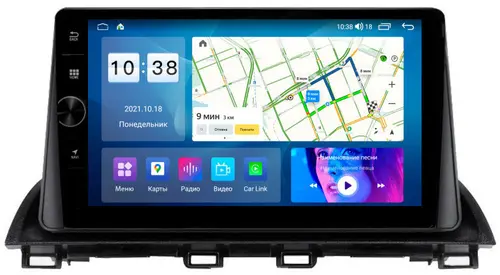 Магнитола для Mazda 3, Axela 2013-2019 - Parafar PF085LUX2LHDAV на Android 12, Быстрая, CarPlay, 4G SIM-слот