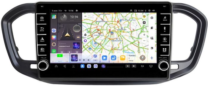 Магнитола для Lada Vesta 2022+ (штатный экран) - Kuberg EW-9001 (кнопки и крутилки) Android 13, Быстрая, CarPlay, 4G SIM-слот