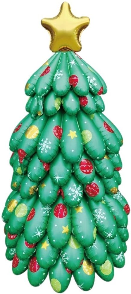 Шар 3D (51''/130 см) Фигура, Новогодняя елка, Светло-зеленый, 1 шт. в уп.