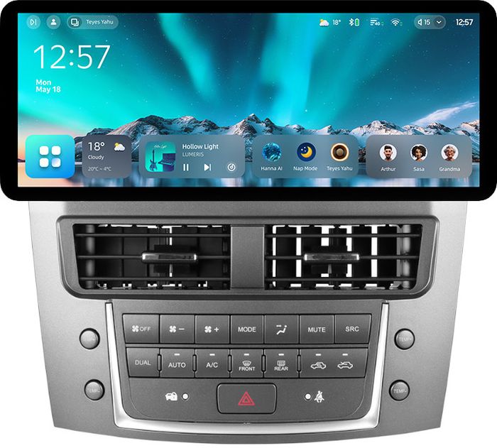 Магнитола для Lexus IS250 XE20 2005-2013 (ШГУ монохром) - Teyes CC4 монитор 12.3" 2K QLED + рамка LUX, Android 14, Быстрейшая, Snapdragon 680, DSP, CarPlay, 4G SIM-слот