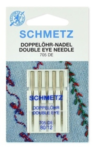 Иглы 35 Schmetz с двумя ушками для декоративных работ 705 DE №80 5 шт