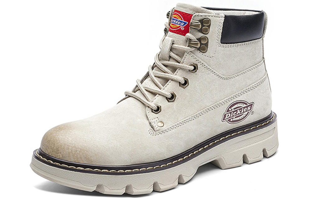 Dickies Split Pig Leather Abrasion Resistant Slip Resistant Comfortable Short Combat Boots Unisex Sand