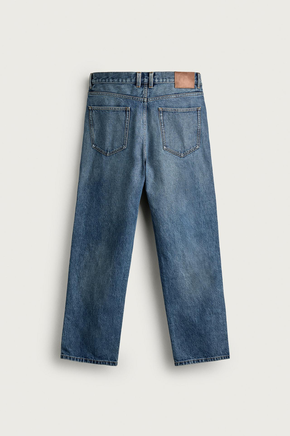 ZARA ДЖИНСЫ STRAIGHT ANKLE FIT, ВЫЦВЕТШИЙ СИНИЙ