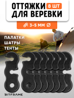 Безузловой натяжитель троса, оттяжки для палатки, веревка туристическая фиксатор 43 мм