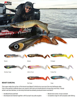 Приманка мягкая твистер Abu Garcia Beast Curl Tail, 210 мм, 1 шт, Bronze Bomber