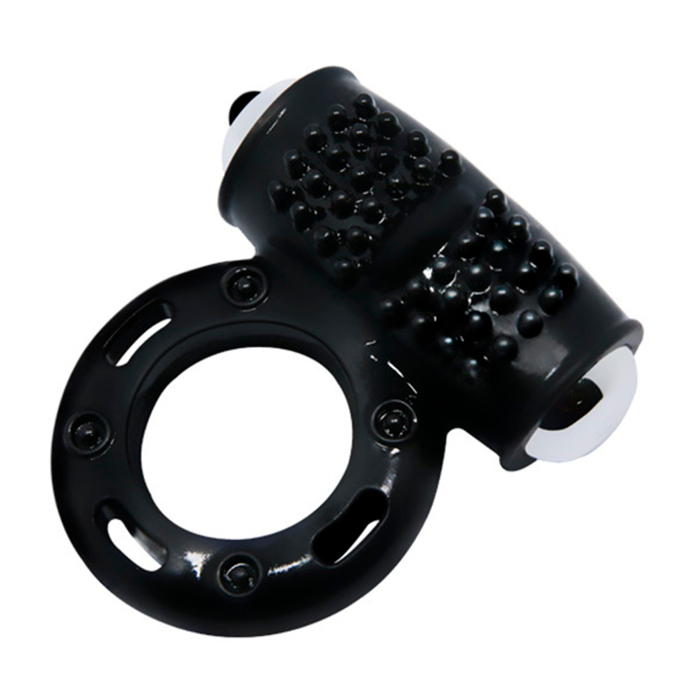 Черное эрекционное виброкольцо 3,8см Baile Power Ring BI-014355