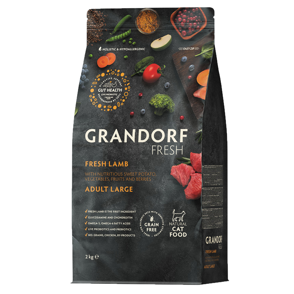 GRANDORF FRESH Lamb & Potato Large Adult - ягненок & батат для крупных кошек от 1 года
