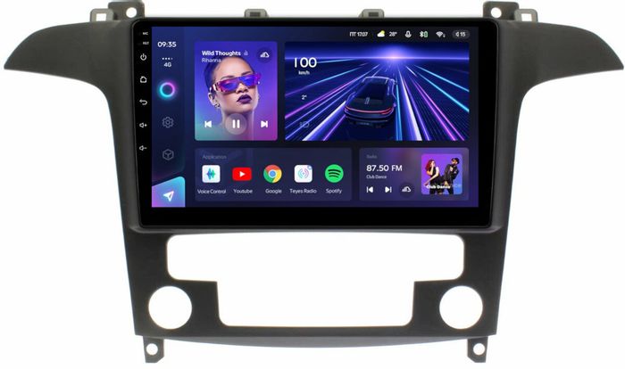 Магнитола для Ford S-Max, Galaxy 2 2006-2015 (климат) - Teyes CC3L на Android 10, CarPlay, 4G SIM-слот