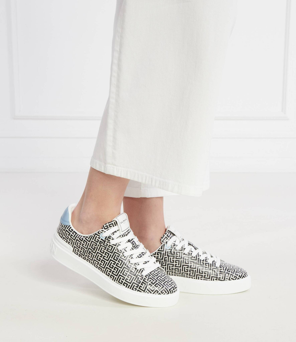 Кожаные кроссовки Balmain - черный(CN0VI690 LMNM)