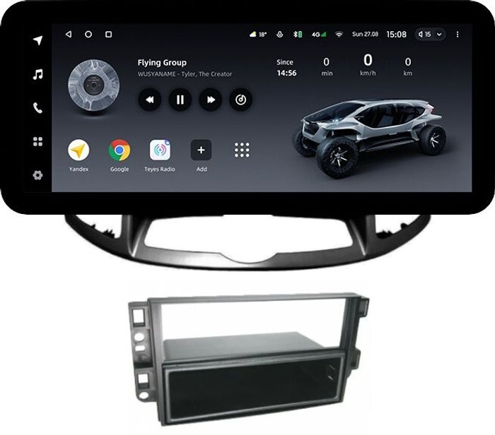 Магнитола для Chevrolet Captiva 2011-2015 (перенос БК вниз) - Teyes LUX ONE ROUND монитор 12.3" 2K QLED на Android 10, Быстрая, CarPlay, 4G SIM-слот