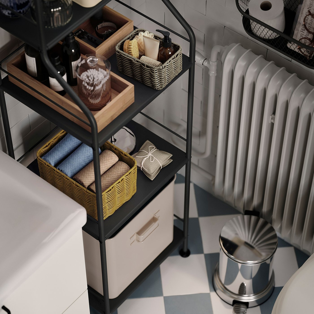 IKEA DJURTRÄNARE  (ИКЕА ДЙУРТРЭНАРЕ)  -  Корзина - серо-бежевая 12x17x9 см