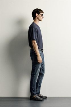 ZARA БАЗОВЫЕ ДЖИНСЫ SLIM FIT, СИНИЙ