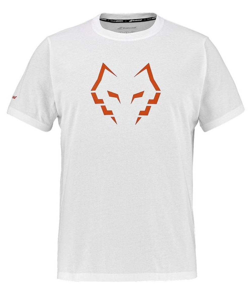 Мужская футболка Babolat Cotton J.Lebron - white