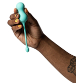 Бирюзовые виброшарики для G-точки c пультом ДУ Romp Cello Vibrating Egg RP261SG8