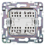 SKANDY Выключатель 2-клавишный с индикацией для отелей 10А SK-V16Gr серый IEK