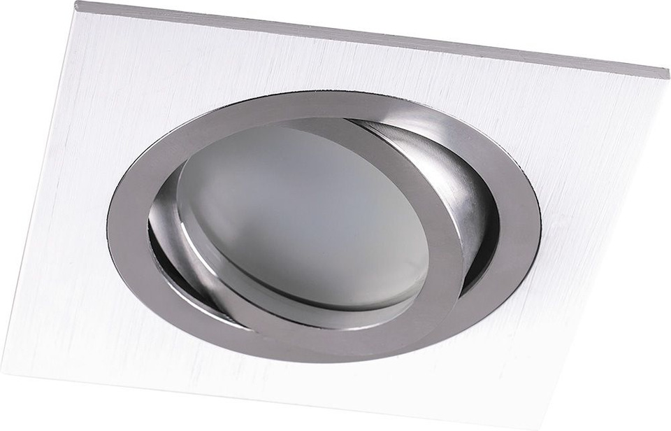Светильник ИВО-50w G5.3 поворотный квадратный белый-хром DL2801 32637 FERON