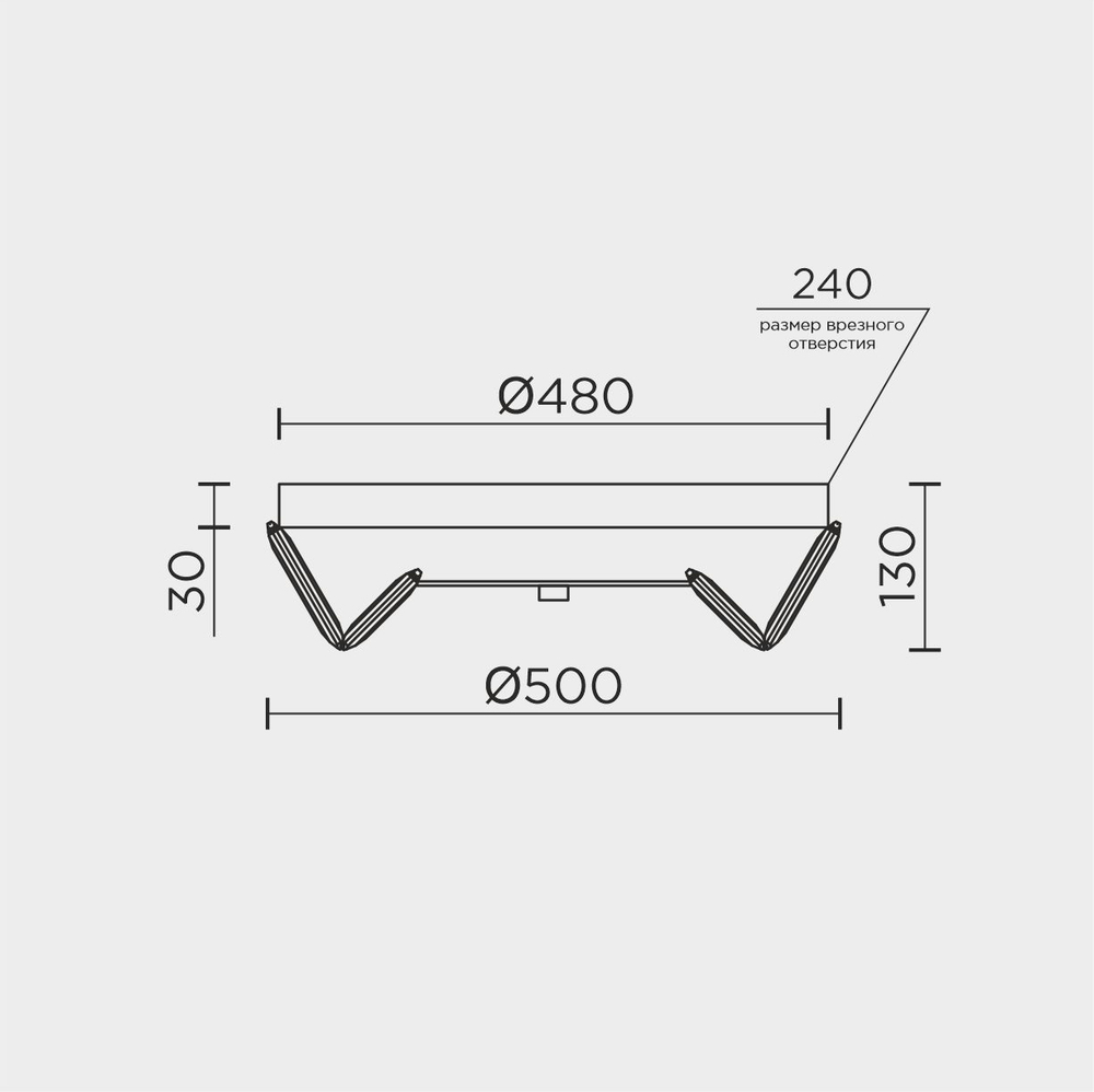 Потолочный cветильник LED4U L1190-500 CR