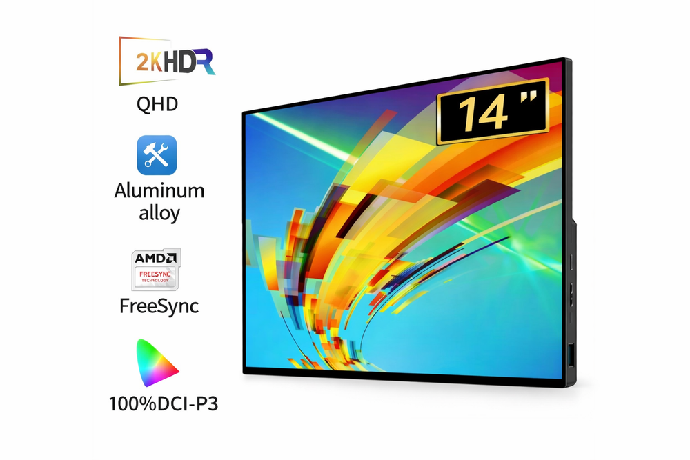 14" Портативный монитор VCHANCE AQ14 2240x1400, IPS, 2K, 60 Гц