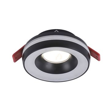 Встраиваемый точечный светильник GU10 CLT 064C1 BL чёрный Crystal Lux