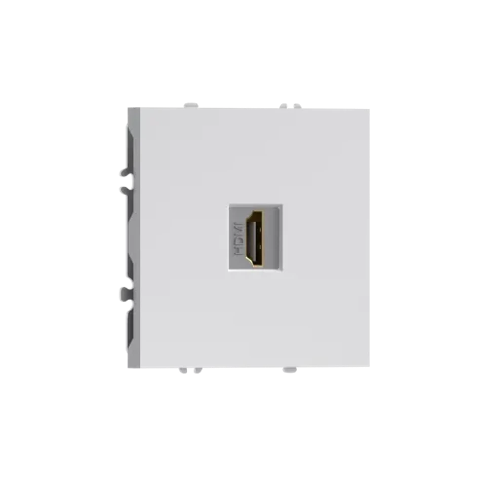 Розетка с разъёмом HDMI 2.0a, черный, матовый белый DONEL S08