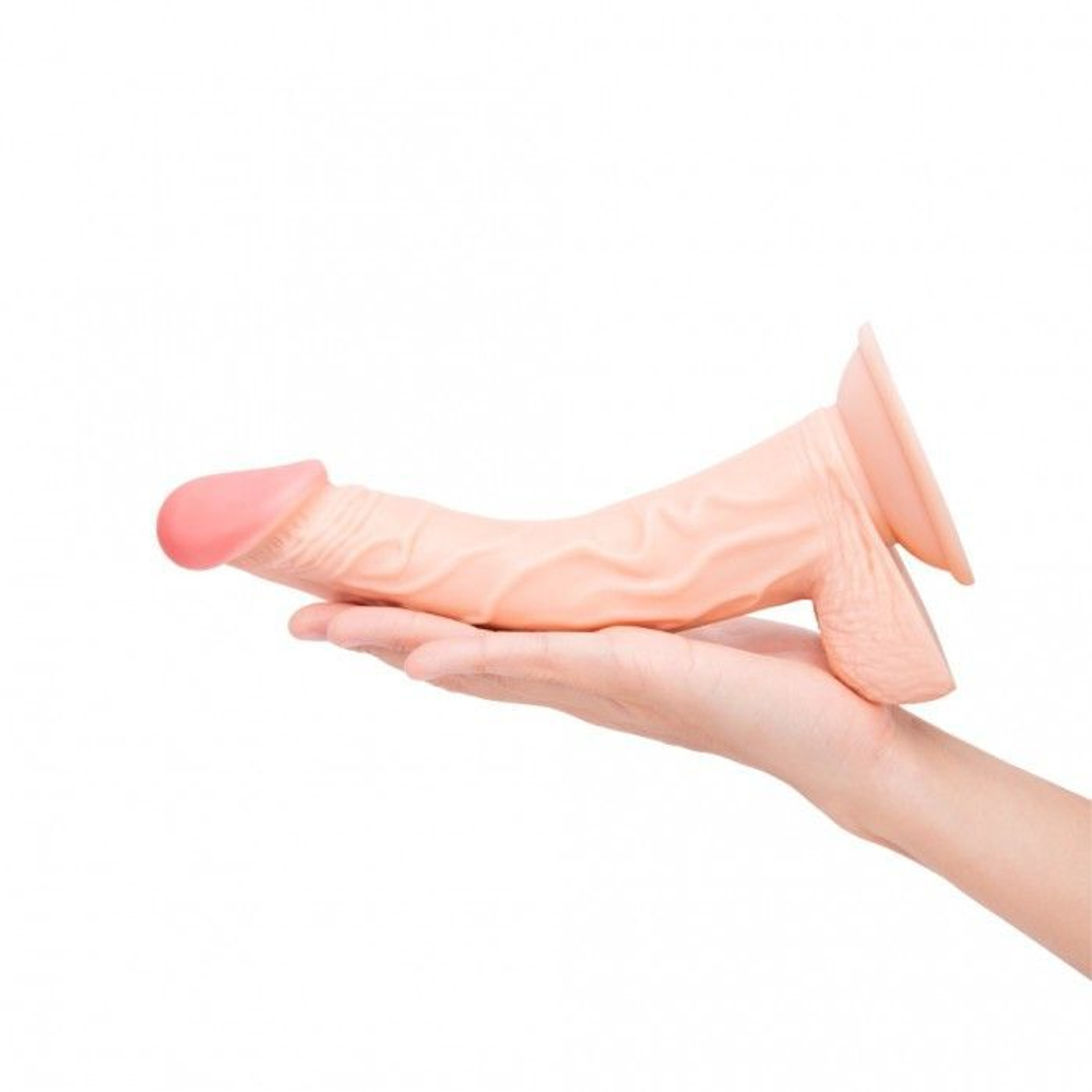 Телесный фаллоимитатор-реалистик Pink Vibe - 21 см. (Цвет: телесный)