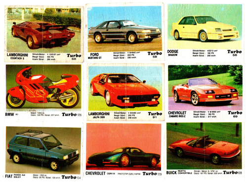 Вкладыш TURBO Турбо - Черная серия (набор 20 штук) - № 56, 58, 68, 69, 91, 126, 128, 129, 134, 143, 149, 155, 157, 166, 176, 182, 191, 195, 196, 197