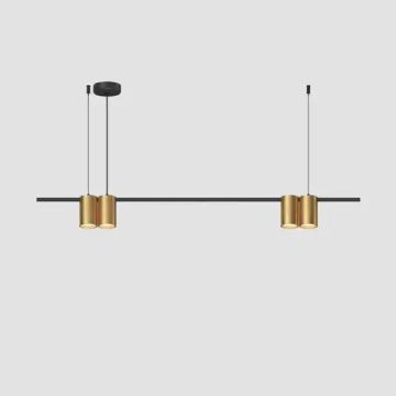 Подвесной светильник 4*GU10 DK4061-BK+SG чёрный/сатинированное золото Orbit Denkirs