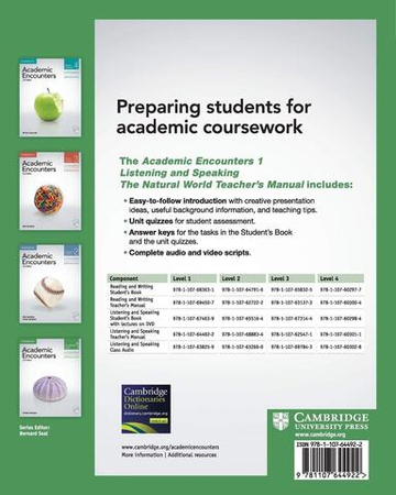 Academic Encounters Level 1 Teacher's Manual Listening and Speaking 2nd Edition Книга для учителя