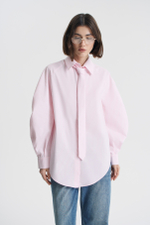 Рубашка оверсайз с галстуком — Fashion Rebels, розовый, фото 8