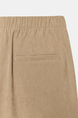 ZARA ШИРОКИЕ БРЮКИ С ЭЛАСТИЧНЫМ ПОЯСОМ, СВЕТЛЫЙ ЖЕЛТО-КОРИЧНЕВЫЙ