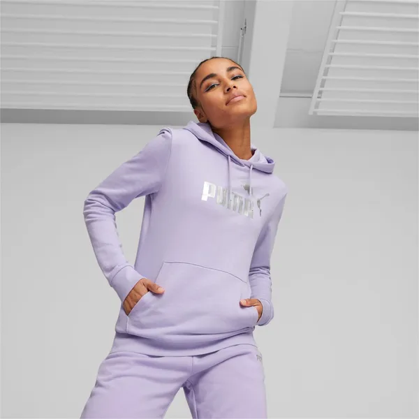 Толстовка женская PUMA ESS+ Metallic Logo Hoodie TR