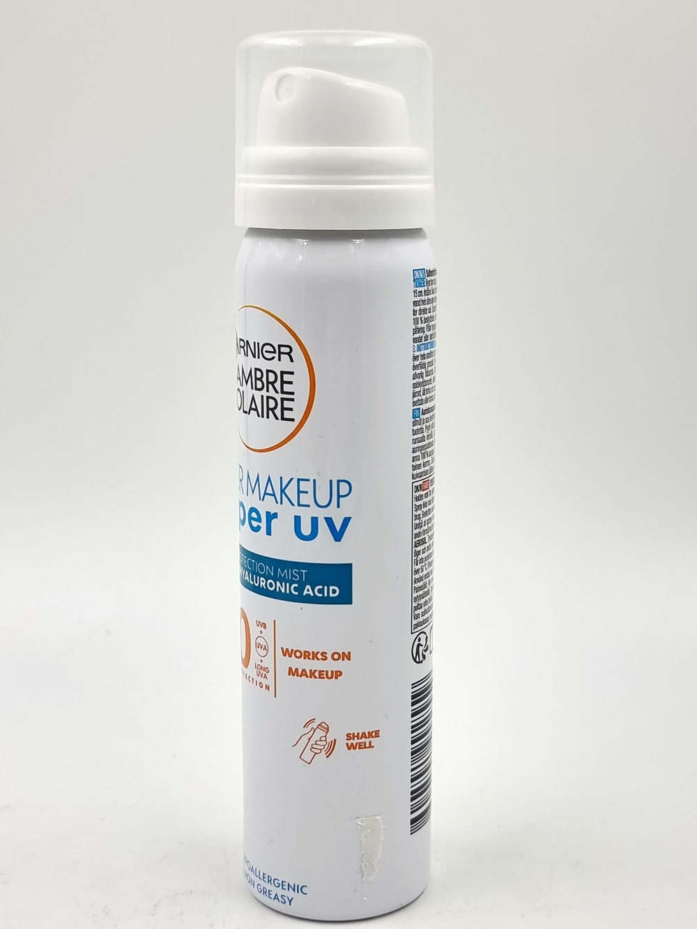солнцезащитный спрей для лица Garnier Ambre Solaire Over Makeup супер SK50 УФ 75 мл (Из Финляндии)