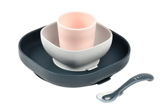 Набор посуды Beaba Coffrey Repas Silicone Night Blue