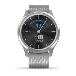 Часы c трекером активности GARMIN Vivomove Luxe серебристый с серебристым ремешком "миланская петля" 010-02241-23