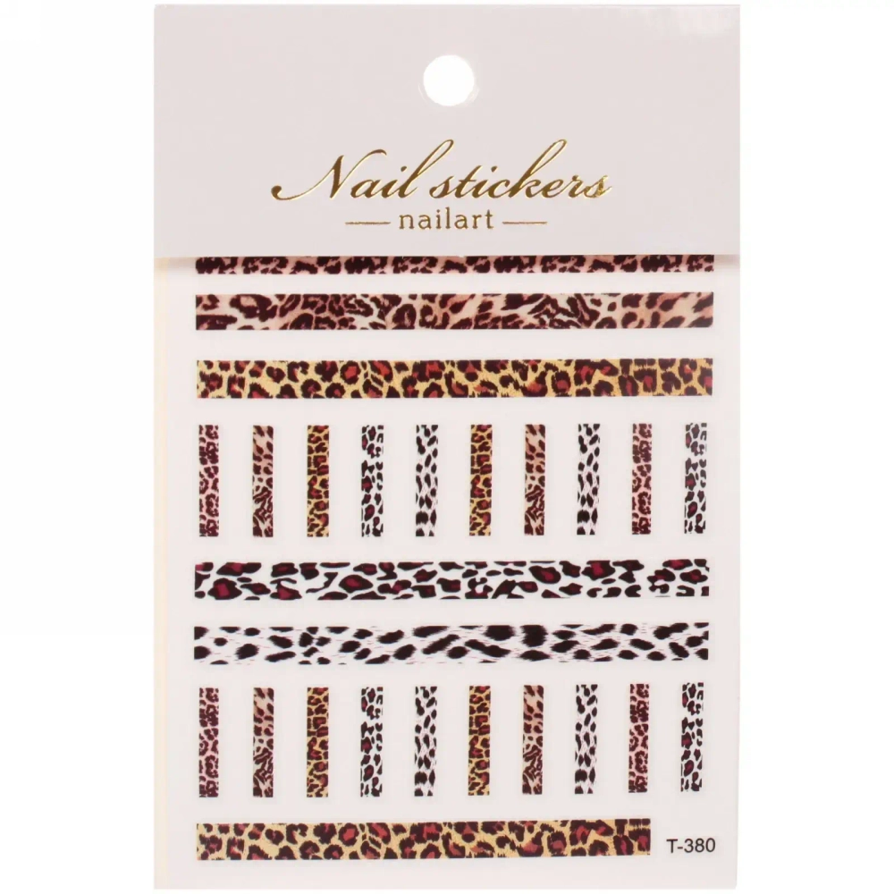 Наклейки переводные для нейл-арта «Nail Art Design», леопард, микс 3 дизайна, 12,5*8,5см