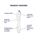 Стеклянный фаллоимитатор Satisfyer Dazzling Crystal (18,2×3,6 см) прозрачный