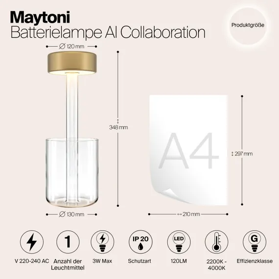 Интерьерная настольная лампа AI Collaboration MOD229TL-L3G3K1 Maytoni