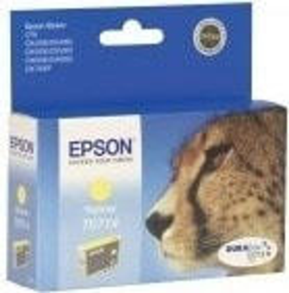 Чернила Epson Cheetah T0714 DURABrite Ultra, yellow 1 шт C13T07144010