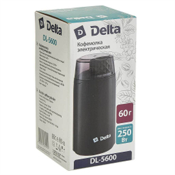 Кофемолка электрическая 250 Вт, 60 г DELTA DL-5600 черная