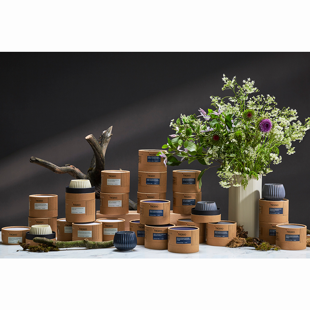 Свеча ароматическая vetiver & black cypress из коллекции edge, синий, 30 ч