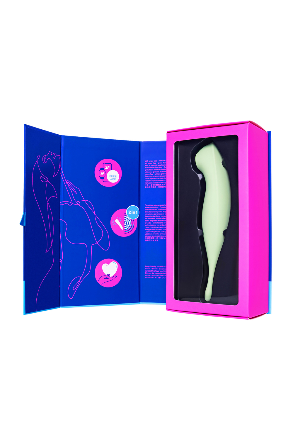 Вакуум-волновой бесконтактный стимулятор клитора Satisfyer Twirling Pro зеленый