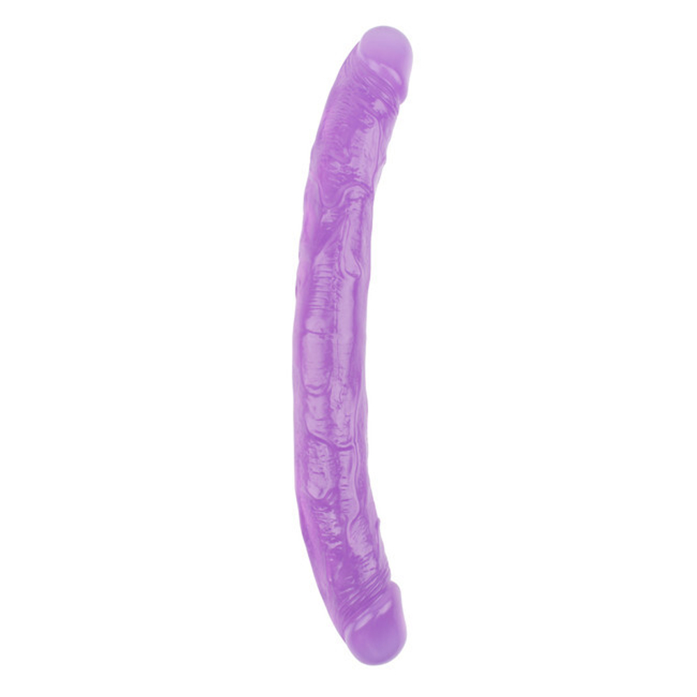 Фаллоимитатор двухконечный гелевый Hi Rubber 12,8" фиолетовый (Цвет: фиолетовый)