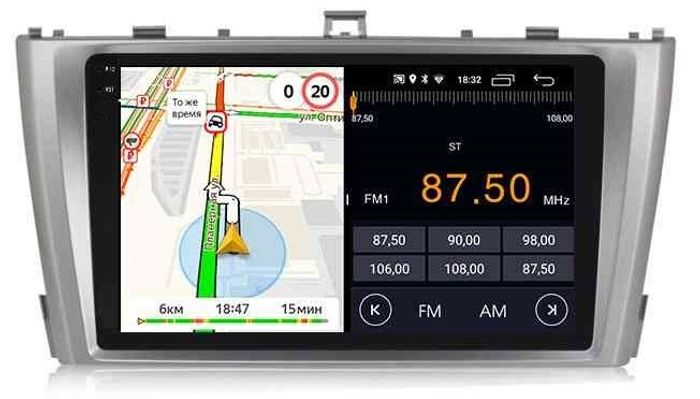 Магнитола для Toyota Avensis 2008-2015 (рамка серебро)- Parafar PF699RN2K-C на Android 13, Быстрая, QLED+2K, CarPlay, 4G SIM-слот