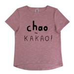 Футболка "chao-какао" приглушенно-розовая (взрослые и детские)