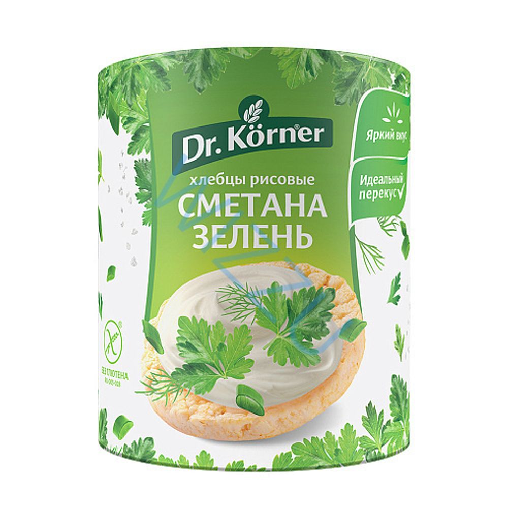 Хлебцы Рисовые Dr Korner со сметаной и зеленью 80г