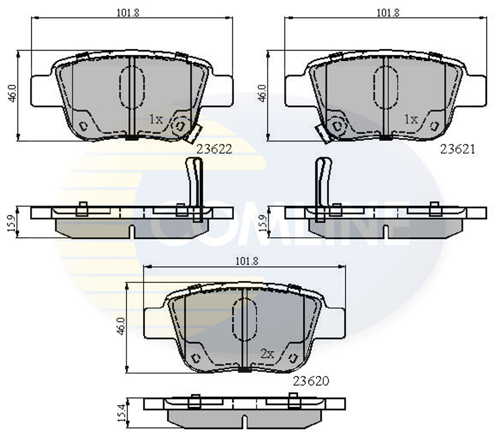 COMLINE - CBP31141-CML - Brake Pad Set, disc brake