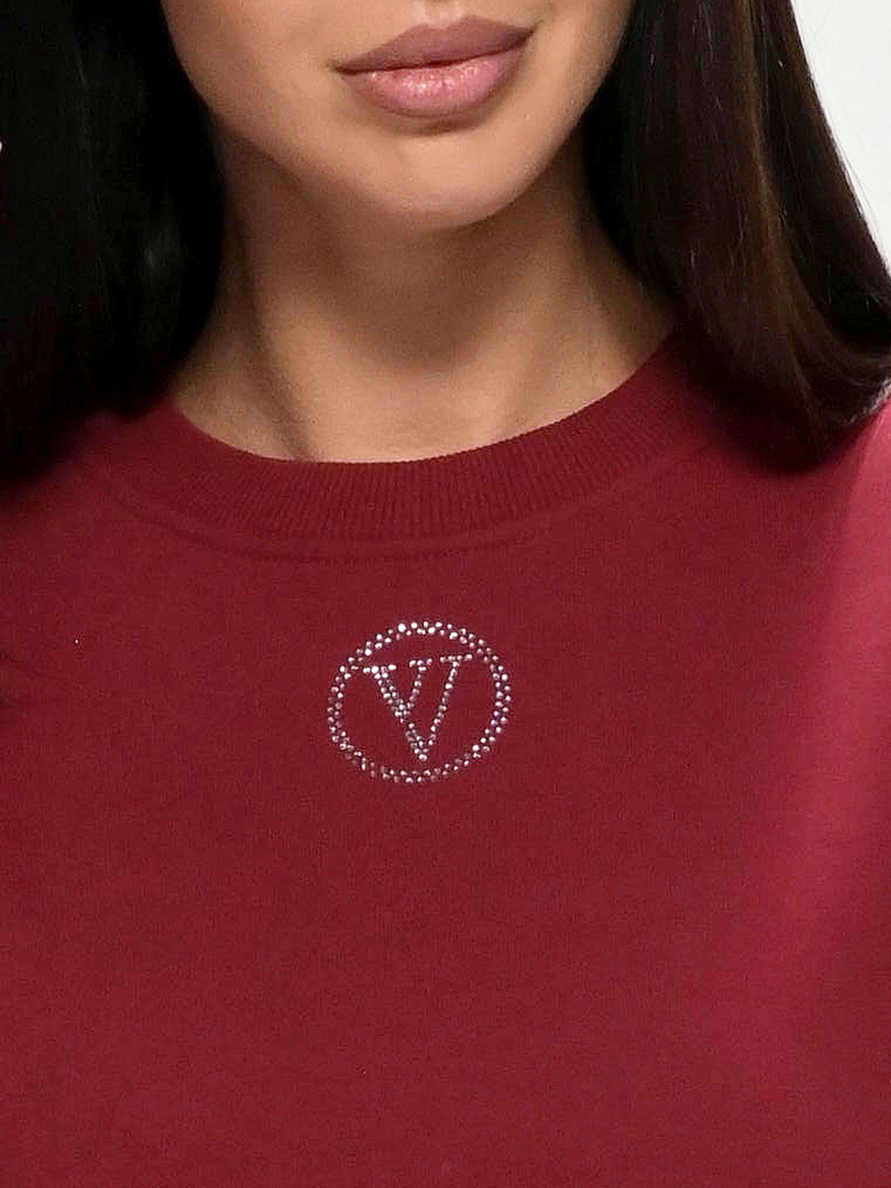 Костюм oversize в стиле спорт шик, 713.9059.91.04, цвет бордо