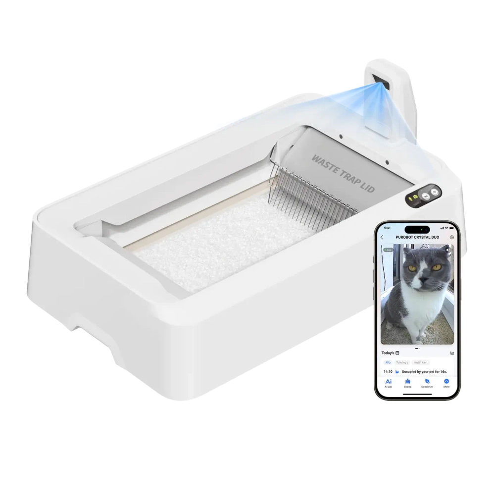 Открытый автоматический лоток с камерой Purobot Crystal Duo  PETKIT