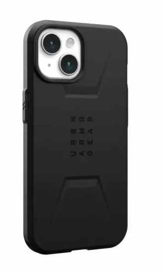 Чехол с поддержкой MAGSAFE Uag Civilian для iPhone 15 Plus 6.7", цвет черный (Black)