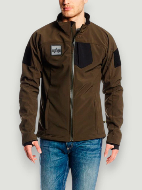 Куртка Мужская - Alpha Robinson Softshell (оливковая - olive)